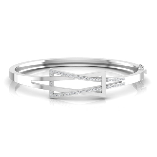 Glam Geometric Silver Bracelet