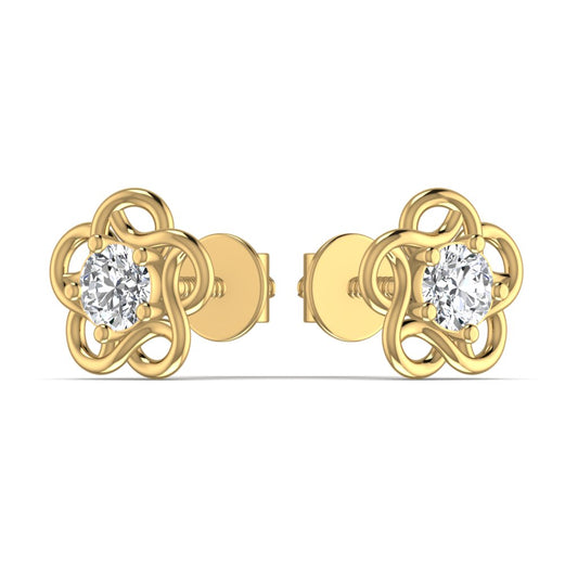 Quirk Solitaire Diamond Stud Earring