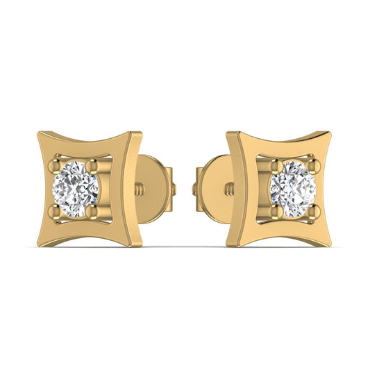 Kink Solitaire Diamond Stud Earring