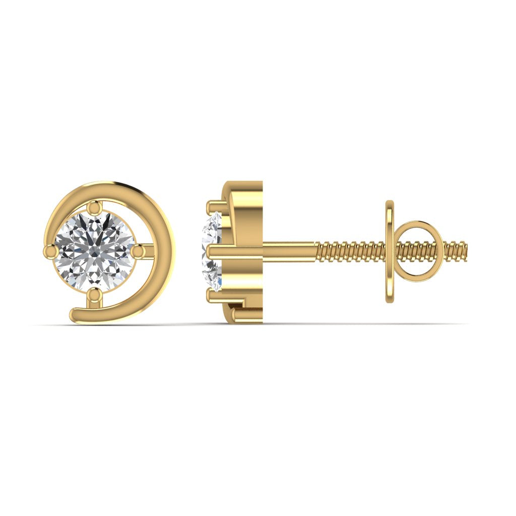 Diamond Gold Stud Earring