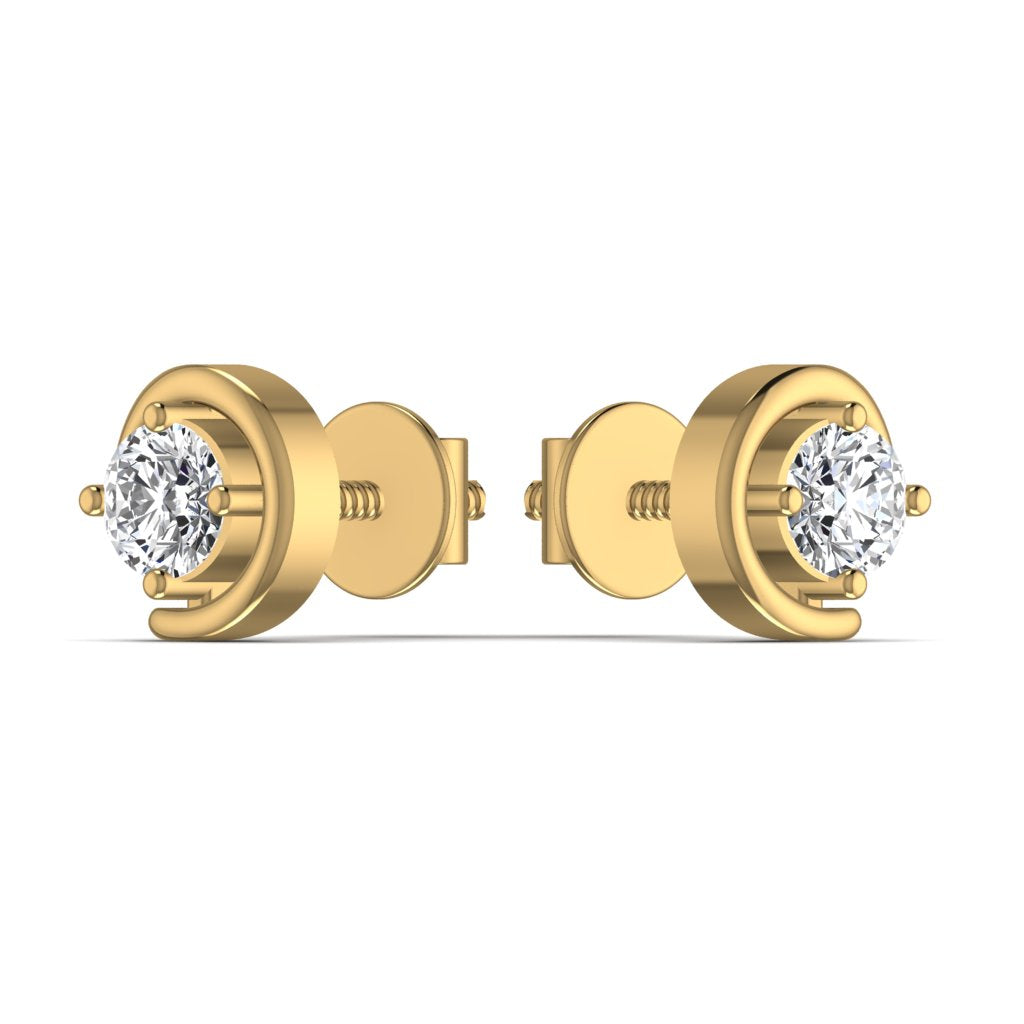 Diamond Gold Stud Earring