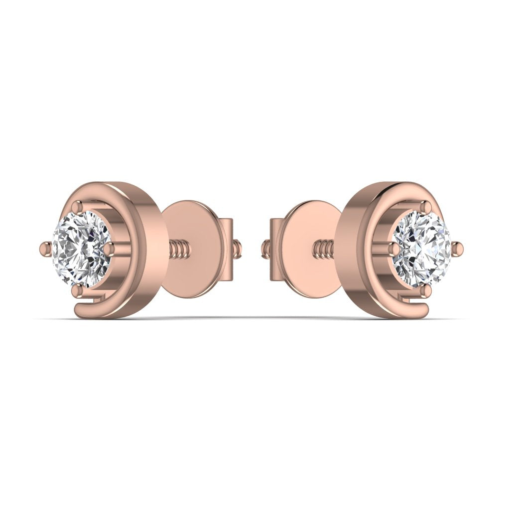 Diamond Gold Stud Earring