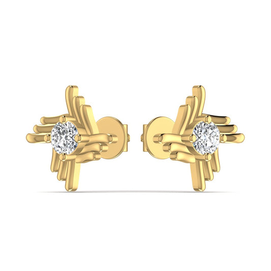 Trounce Gold Diamond Stud Earring