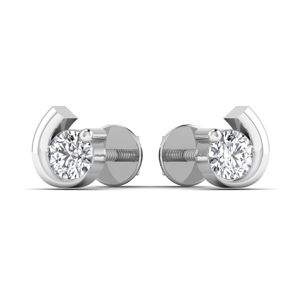 Diamond Gold Stud Earrings