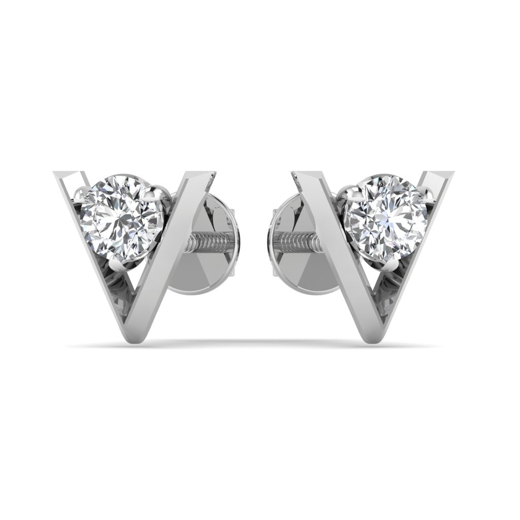 Diamond Gold Stud Earring