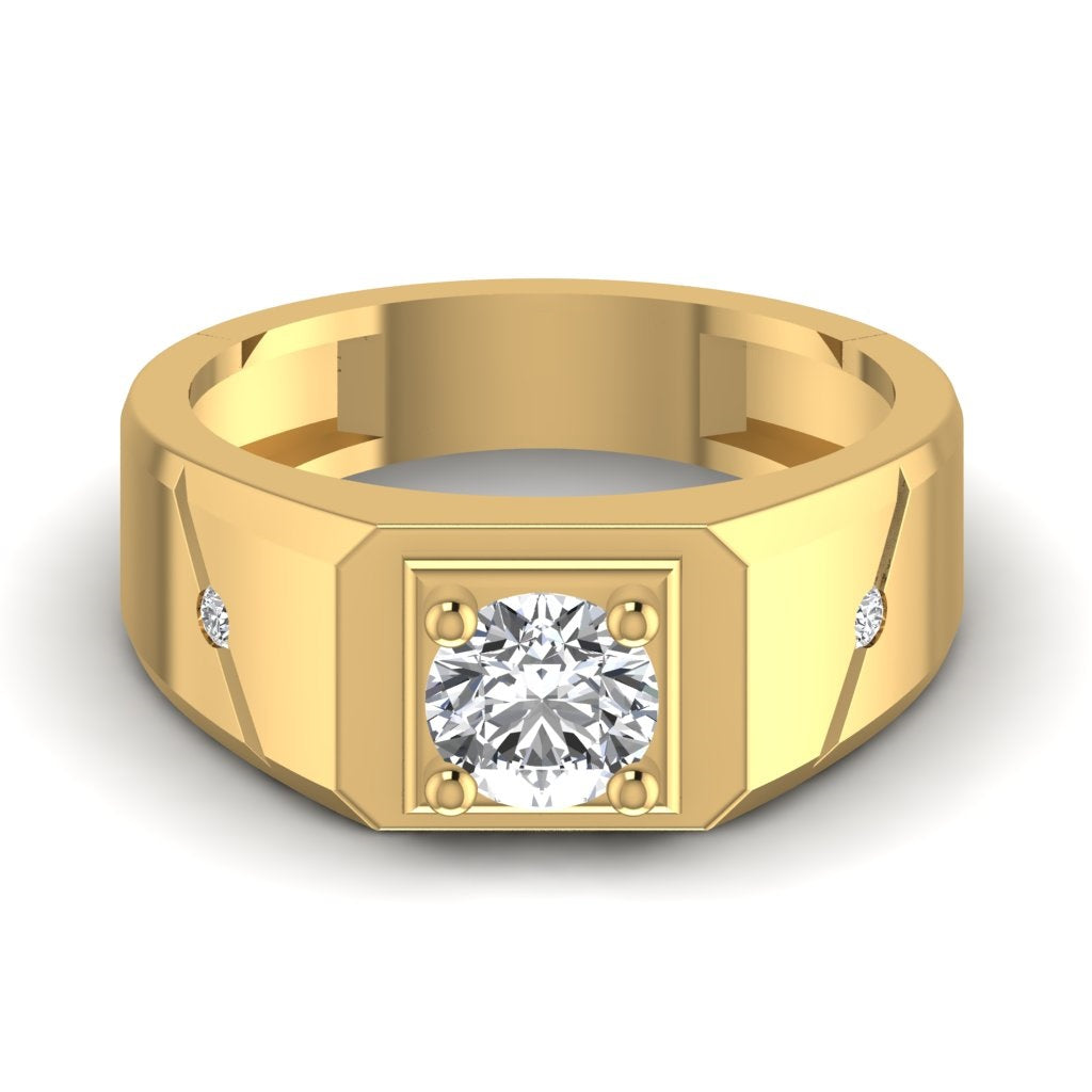 Diamond Solitaire Men's Ring