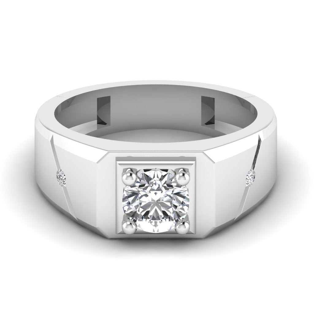 Diamond Solitaire Men's Ring