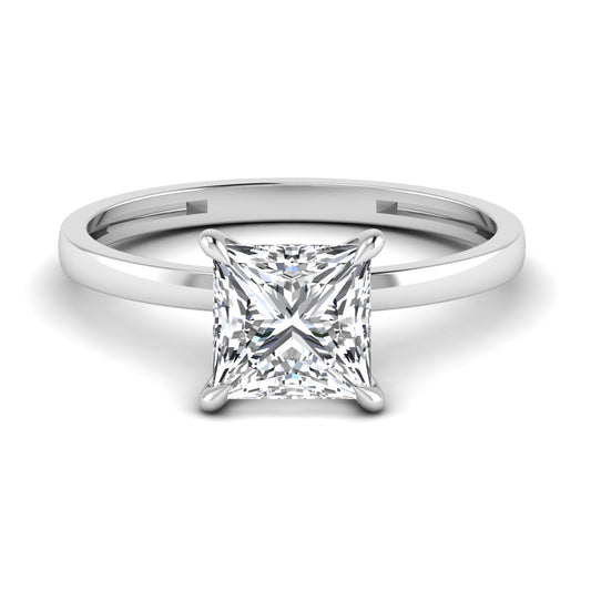 Princess 2CT Solitaire Moissanite Silver Ring