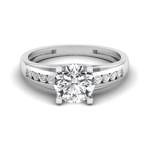 Silver Moissanite 2.50CT Solitaire Ring