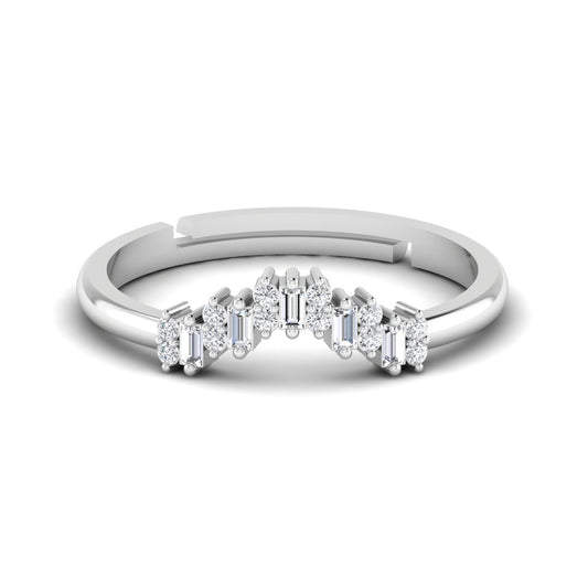 Crown Minimalist Design Silver Ring