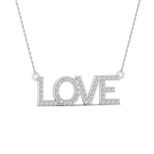 925 Silver 'LOVE' Pendant Necklace
