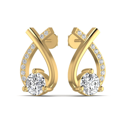 Chic Design Diamond Stud Earring