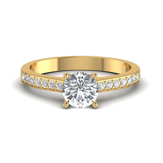 1.28CT Diamond Halo Engagement Ring