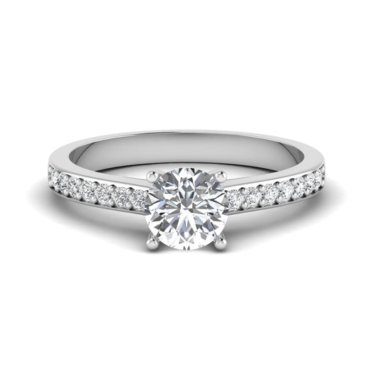 Moissanite 1.50CT Engagement Silver Ring