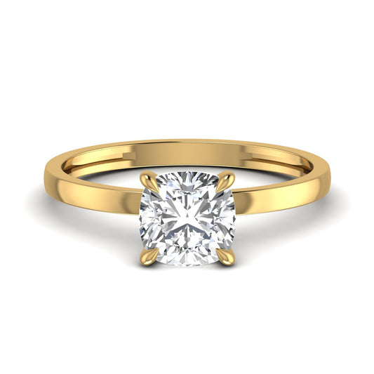 Solitaire 2CT Cushion Diamond Ring