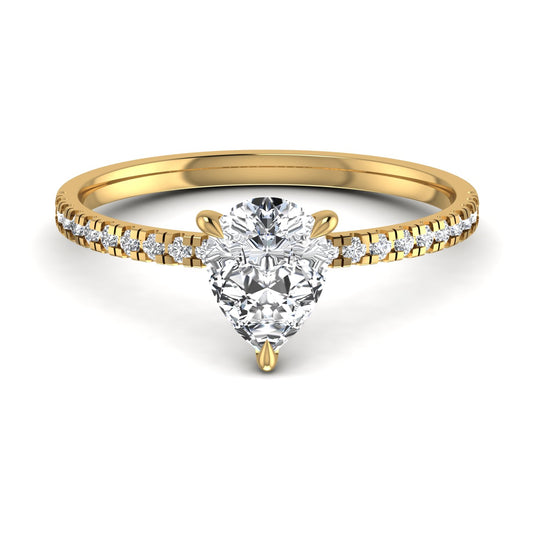 Sparkle Pear Diamond Engagement Ring