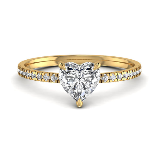 Heart Lab Diamond Engagement Ring