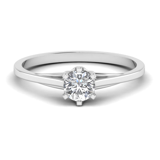 1CT Solitaire Moissanite Silver Ring