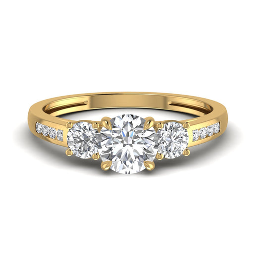Solitary 1.61CT Diamond Gold Ring