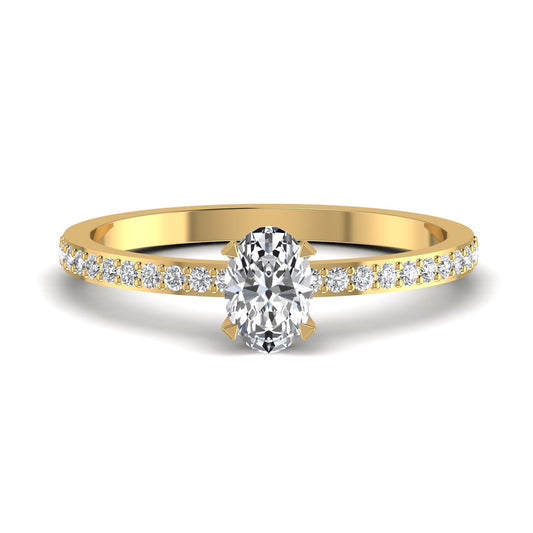 Solitaire Oval Diamond Engagement Ring