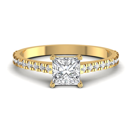 Princess Diamond Solitaire Engagement Ring