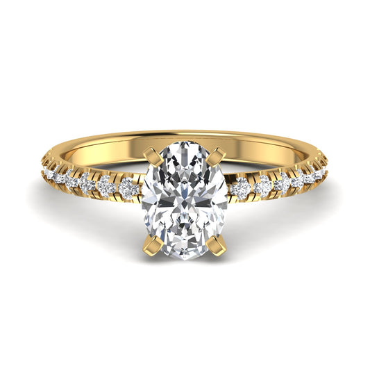 1.93CT Solitary Oval Design Diamond Ring