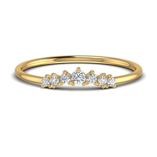 Sparkling Diamond Minimalist Ring
