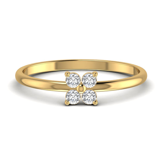 Four Stone Diamond Minimalist Ring