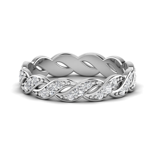 Silver Moissanite 1.5CT Infinity Band