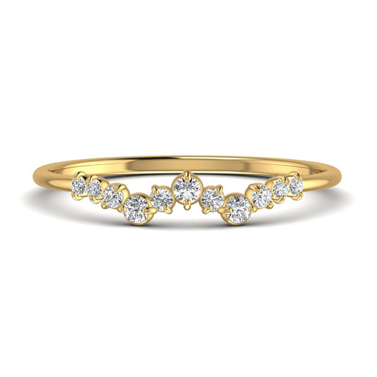 Cluster Stacking Diamond Classic Ring