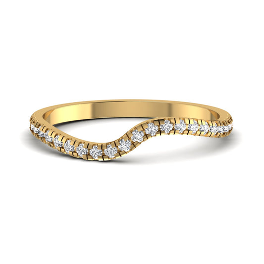 Curved Shape Lab Diamond Ring