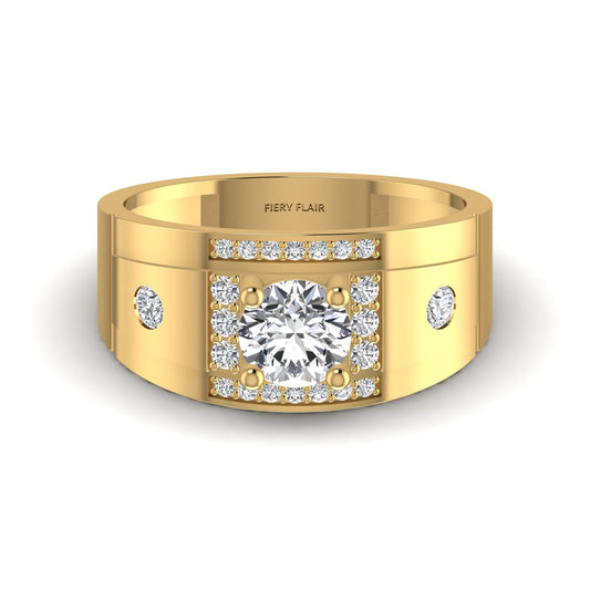 1.19CT Prestige Solitary Diamond Men's Ring