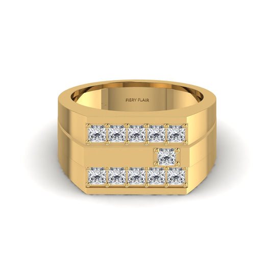 Princess Diamond Men's Ring