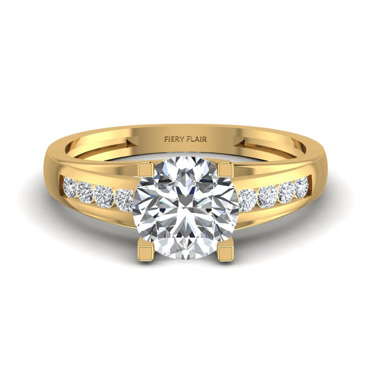 Solitaire Lab Diamond Gold Ring