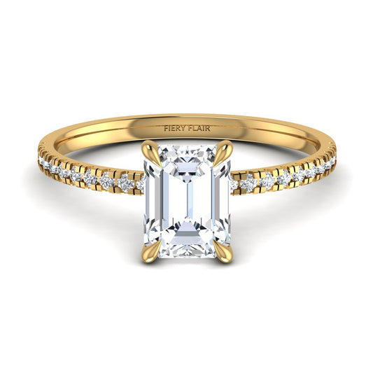 1.99CT Emerald Cut Lab Diamond Ring