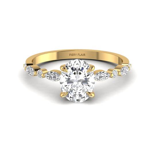 2.49CT Marquise Oval Diamond Ring