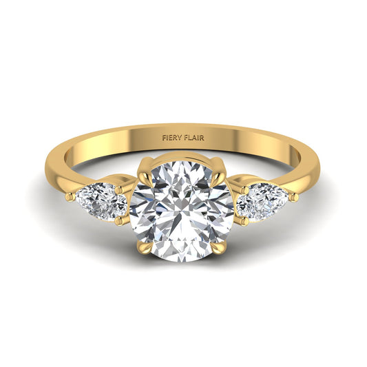 2.5CT Solitaire Pear Shape Diamond Ring