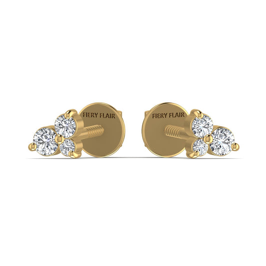 Dazzling Simply Design Diamond Stud Earring