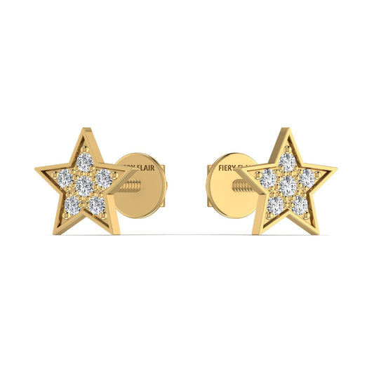 Bright Star Diamond Stud Earring
