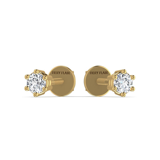 Solitaire Classic Diamond Stud Earring