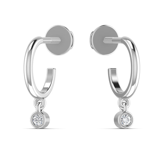 Majestic Silver C-Hoop Earring