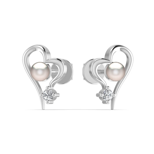 Optimistic 925 Silver Heart Stud Earring