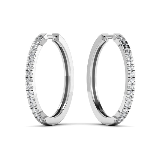 Celestial Silver Hoop Earring