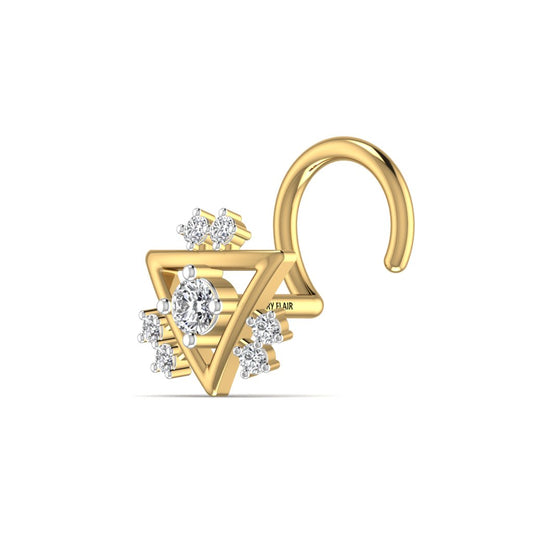 Triangle Shape 0.09CT Diamond Nose Pin