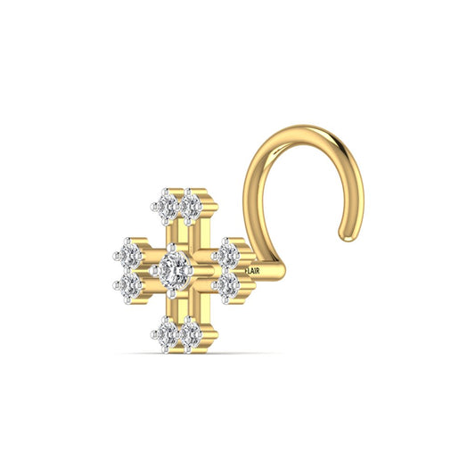 Gleaming 0.08CT Diamond Nose Pin