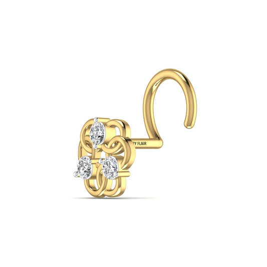 0.09CT Twisted Diamond Nose Pin