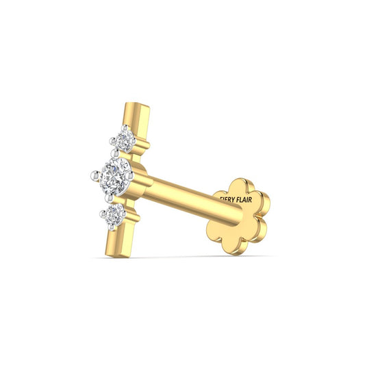 0.06CT Linear Diamond Nose Pin