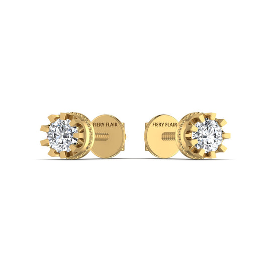 Single Stone 0.5CT Diamond Stud Earring