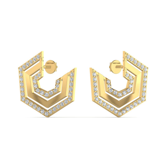 Stylish Lab Diamond Stud Earring