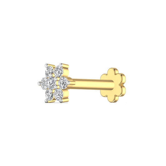 New Design 0.09CT Diamond Nose Pin